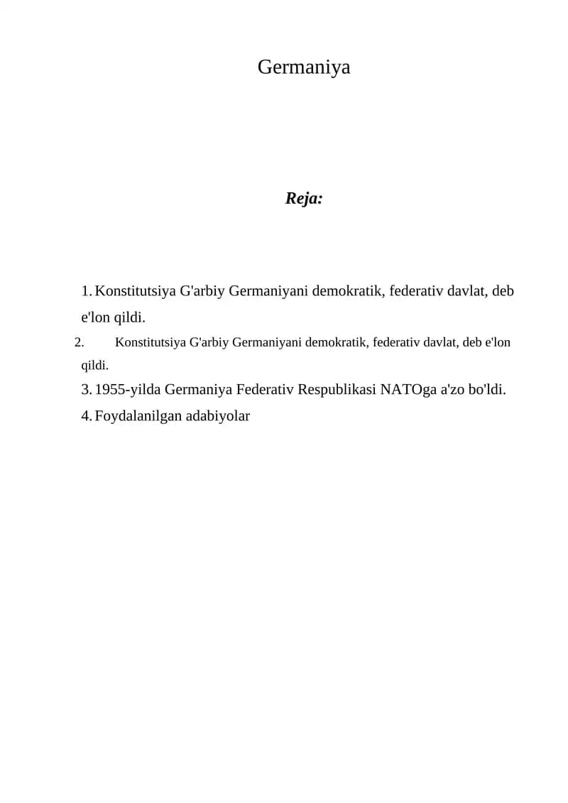 Germaniya tarixi