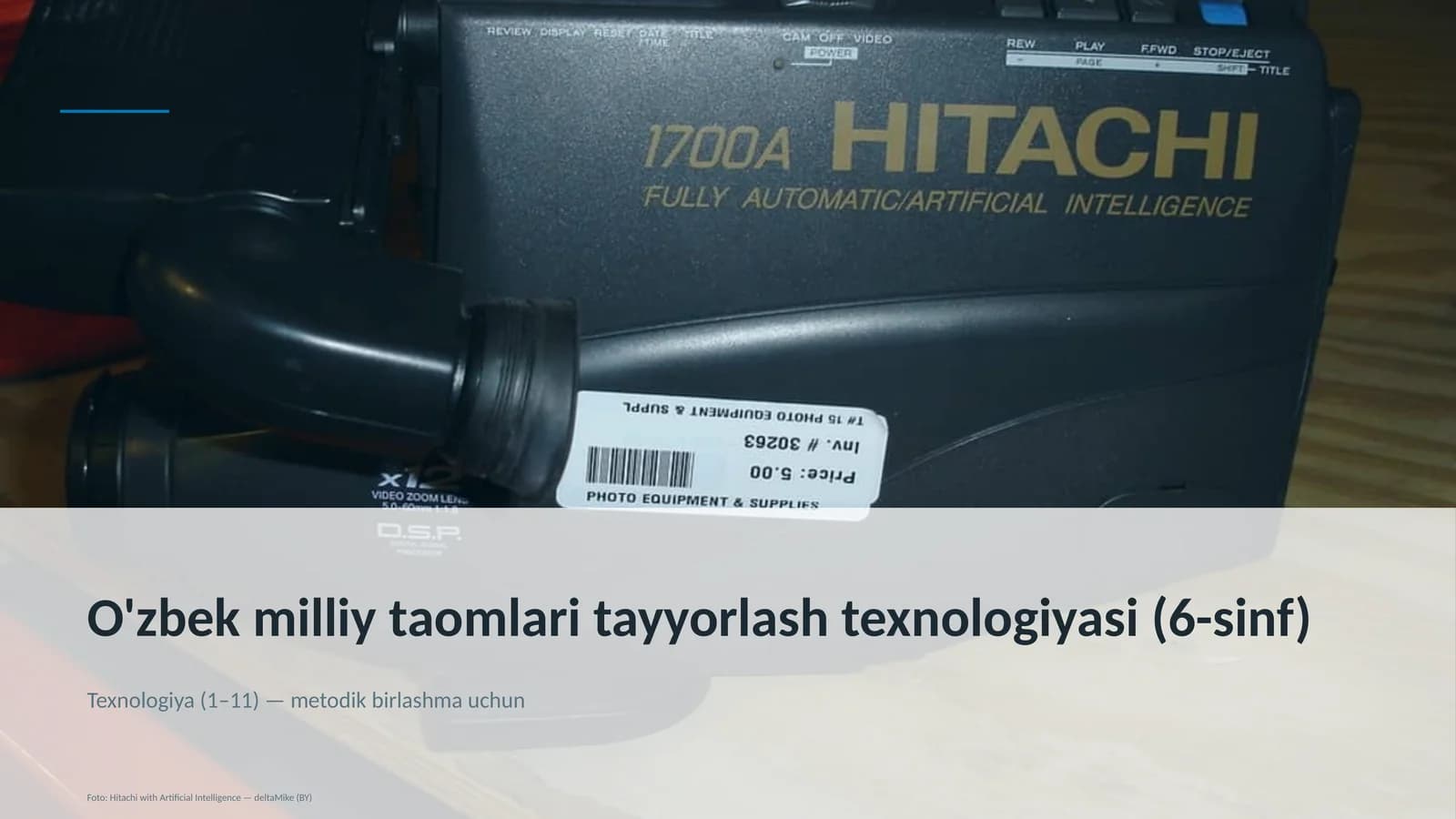 O'zbek milliy taomlari tayyorlash texnologiyasi (6-sinf)