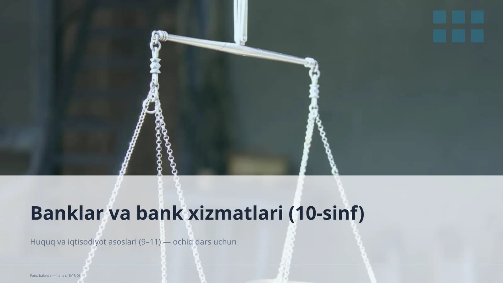 Banklar va bank xizmatlari (10-sinf)
