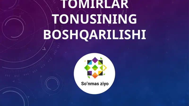 Tomirlar tonusining boshqarilishi