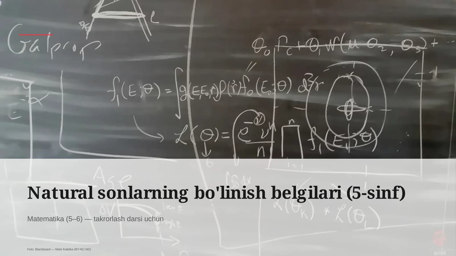 Natural sonlarning bo'linish belgilari (5-sinf)