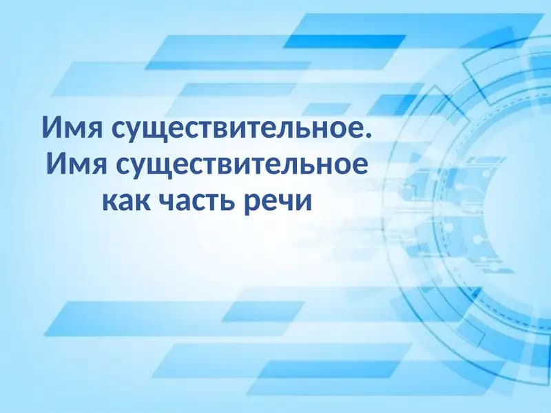 Имя существительное