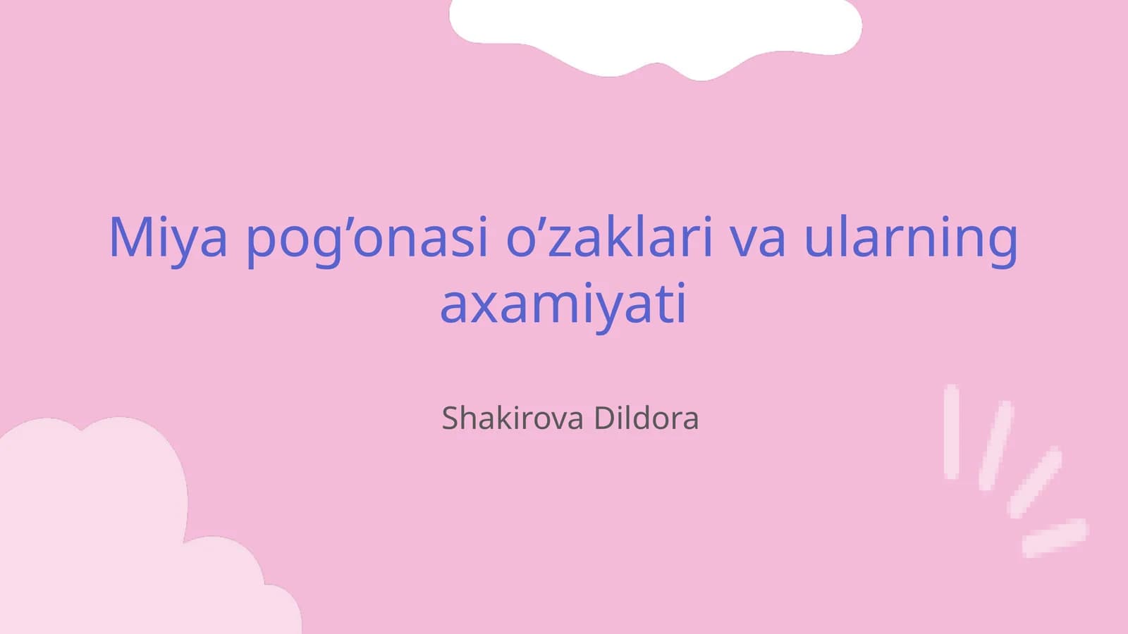 Miya pog’onasi o’zaklari va ularning axamiyati