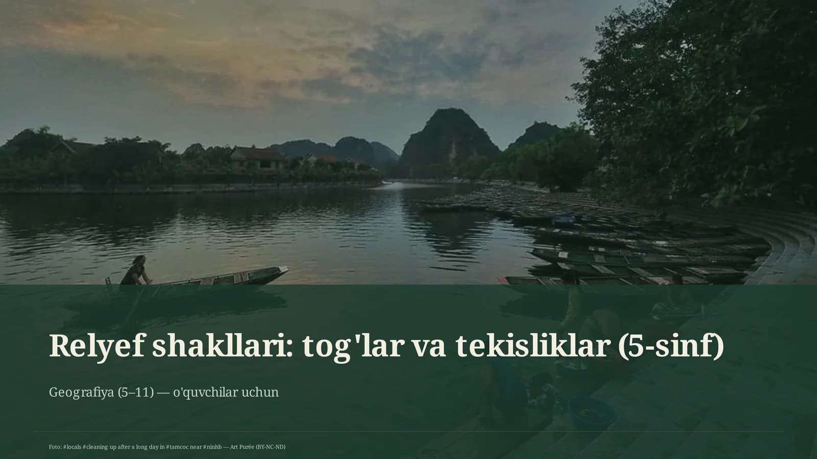 Relyef shakllari: tog'lar va tekisliklar (5-sinf)