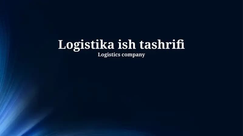 Logistika Biznes Safarining Hisobotlari