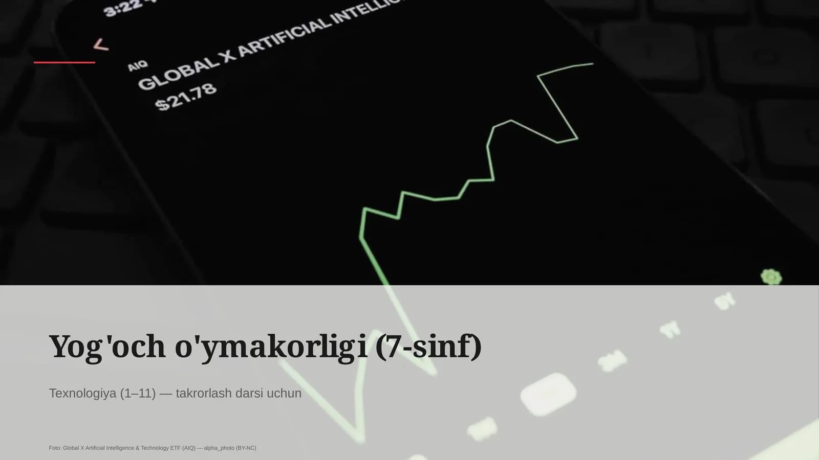 Yog'och o'ymakorligi (7-sinf)