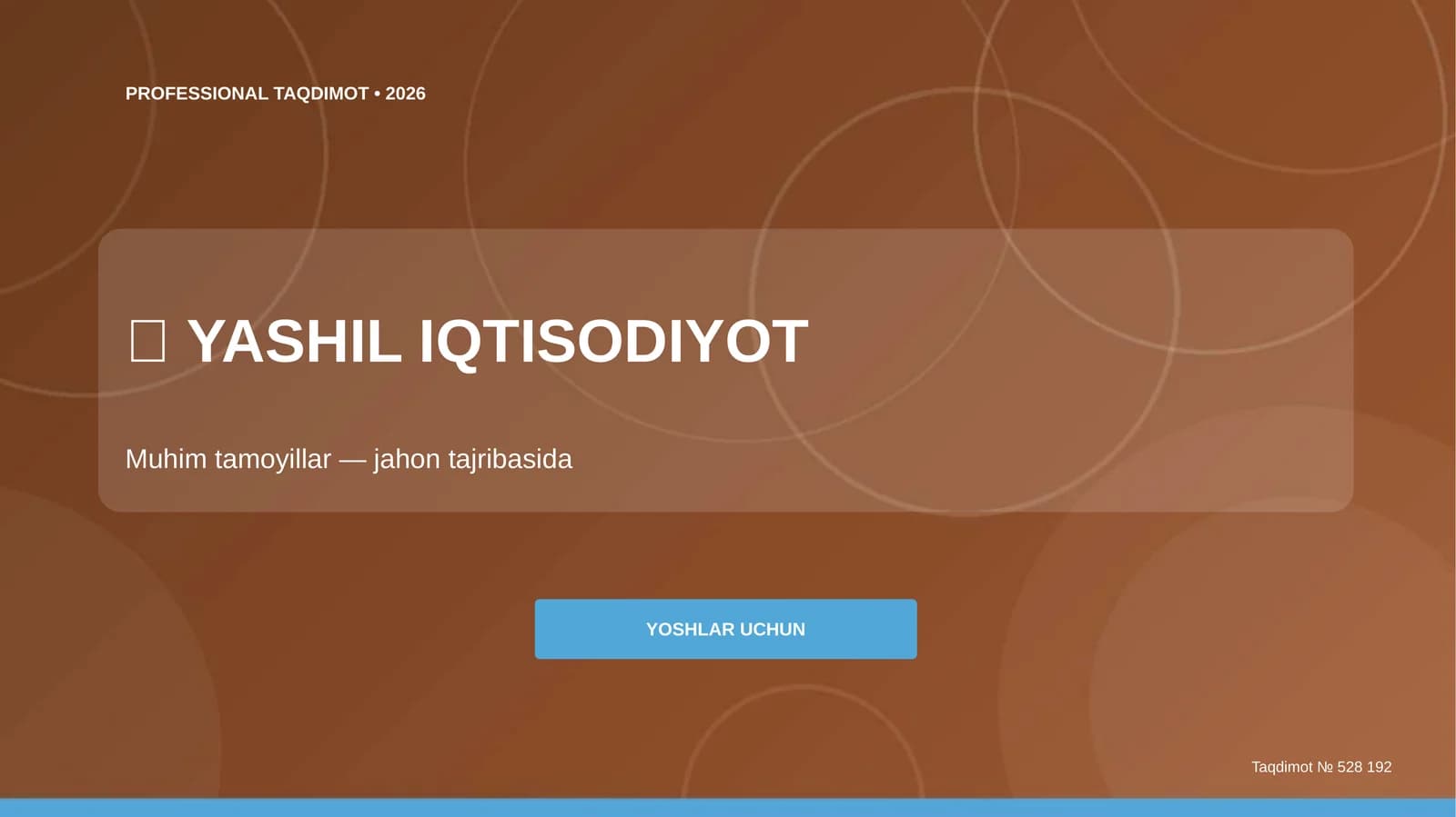 Yashil iqtisodiyot: muhim tamoyillar (jahon tajribasida) [yoshlar uchun]