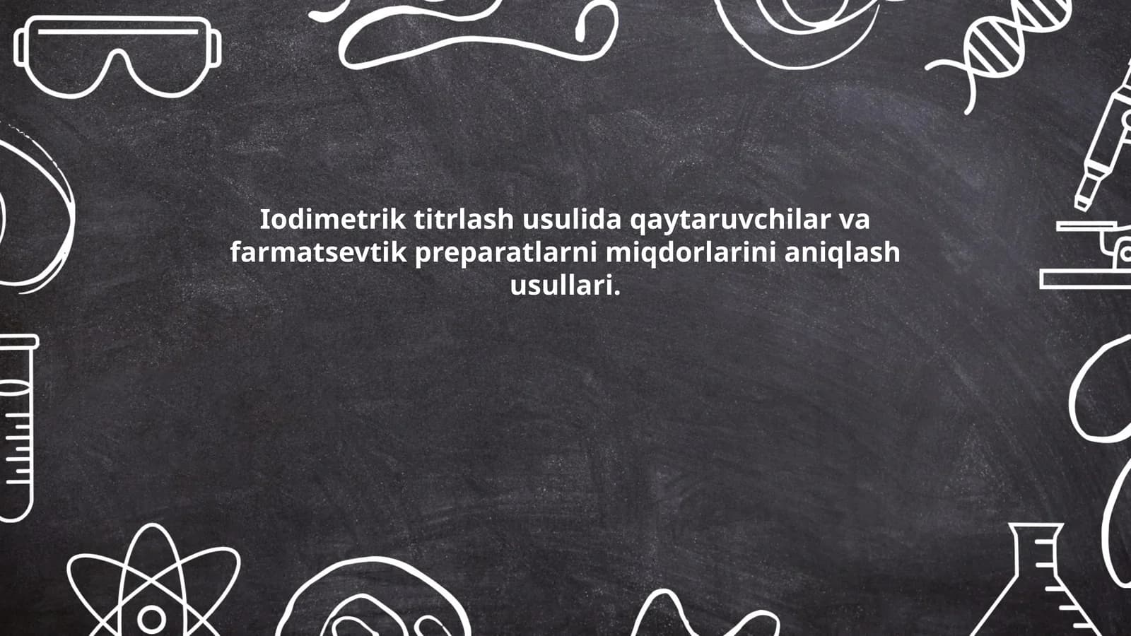 Yodimetrik titrlash usulida qaytaruvchilar va farmatsevtik preparatlarni miqdorlarini aniqlash usullari