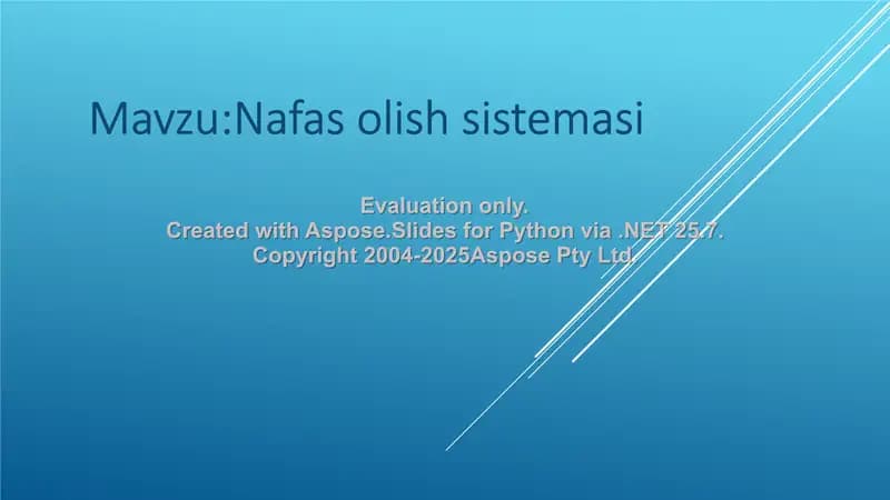 Nafas olish sistemasi