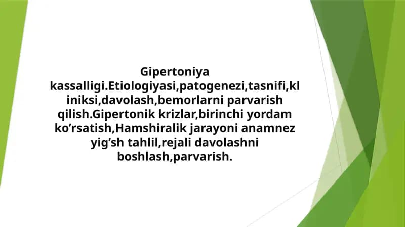 Gipertoniya kassalligi
