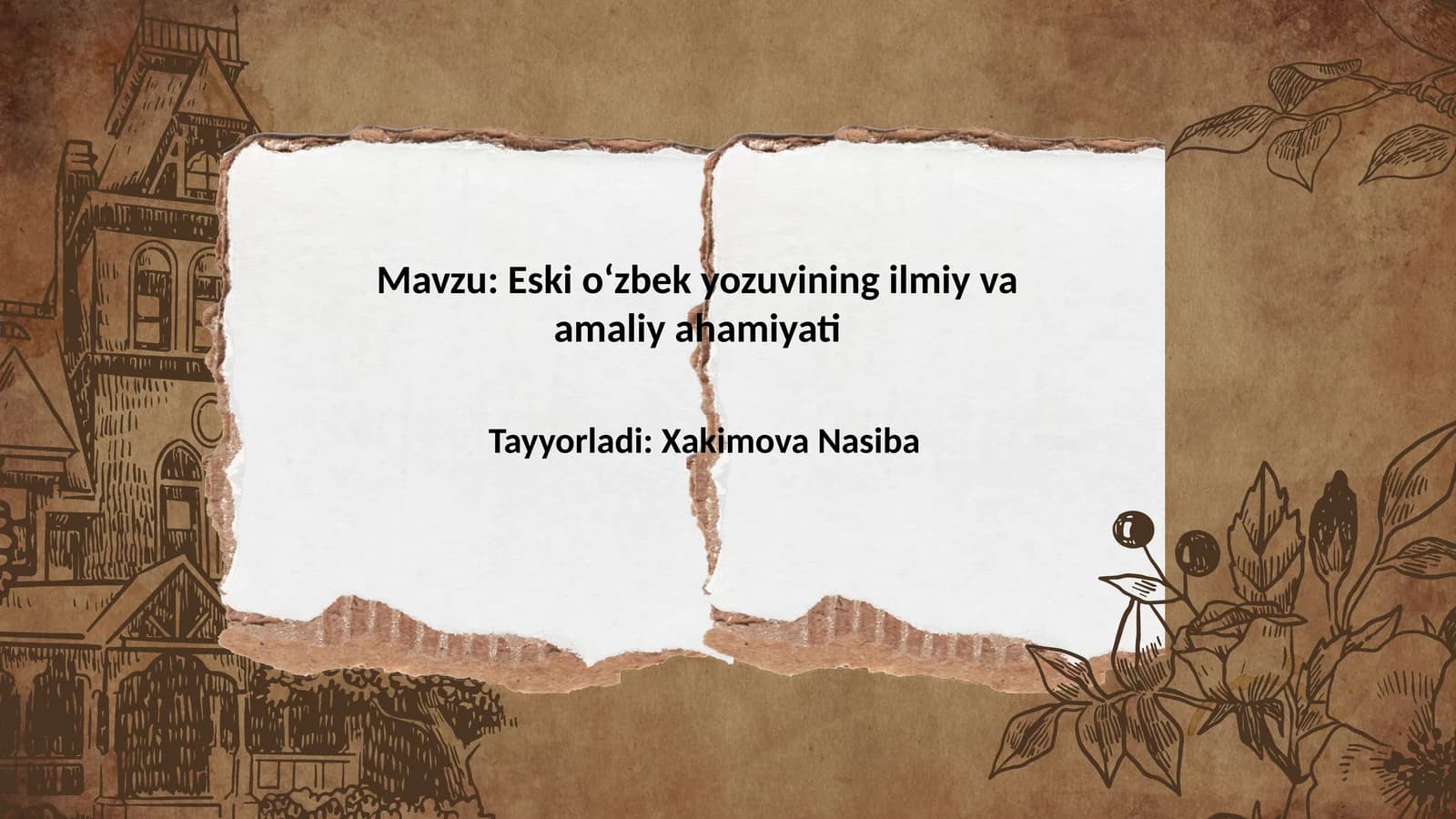 Eskioʻzbekyozuviningilmiyvaamaliyahamiyati