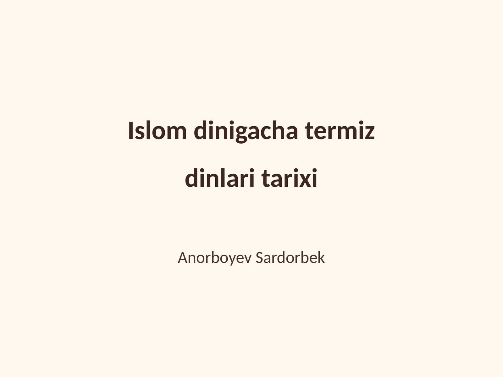 Islom dinigacha termiz dinlari tarixi