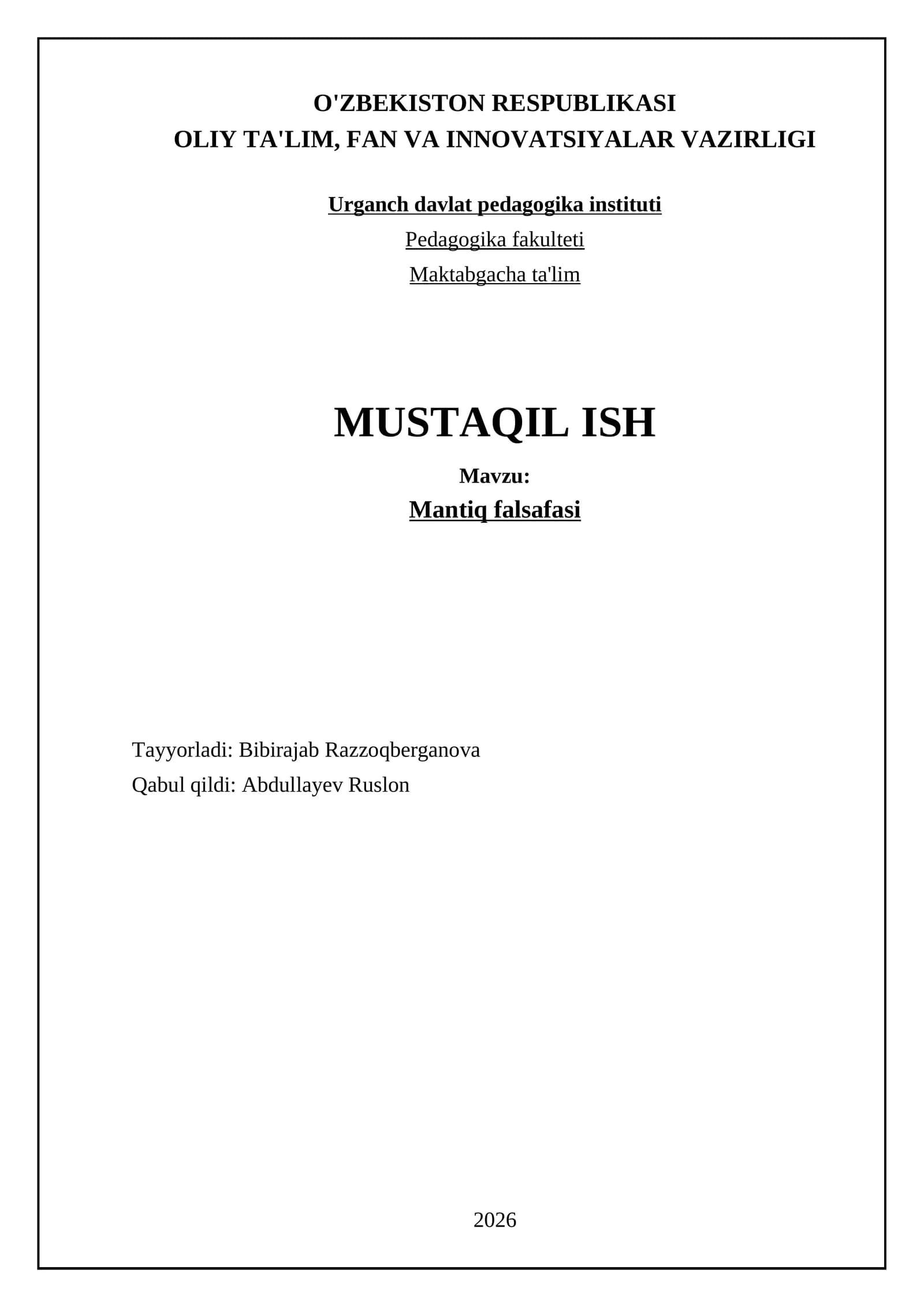 Mantiq falsafasi