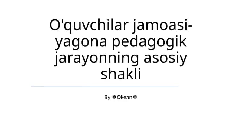O'quvchilar Jamoasi