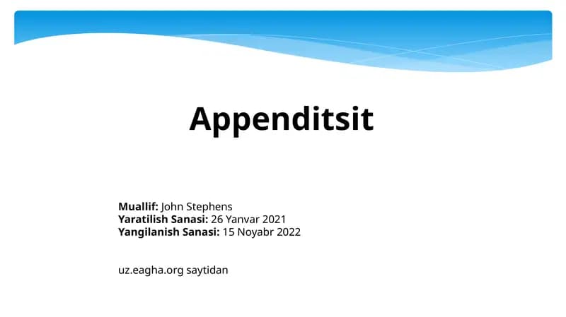 Appenditsit