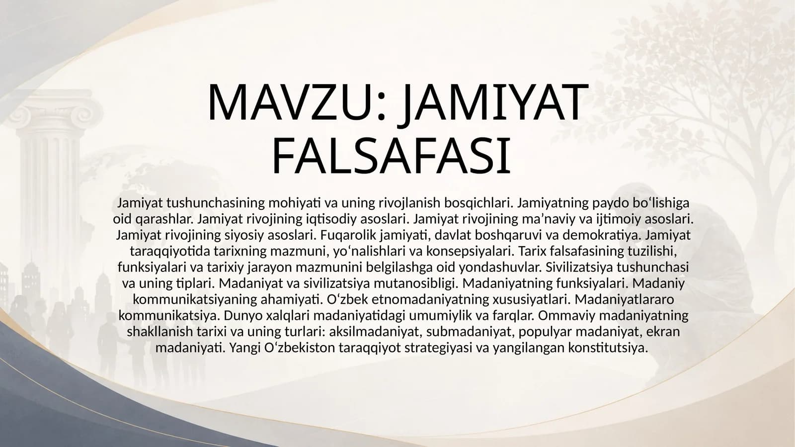 JAMIYAT FALSAFASI