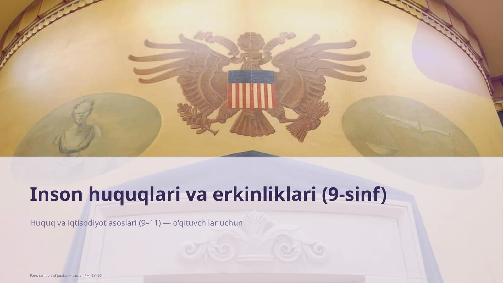 Huquq va iqtisodiyot asoslari (9–11) — o'qituvchilar uchun