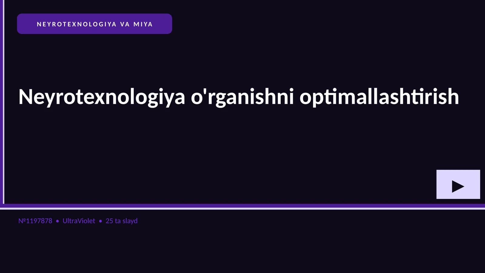 NEYROTEXNOLOGIYA VA MIYA
