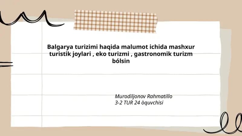 Balgarya turizimi