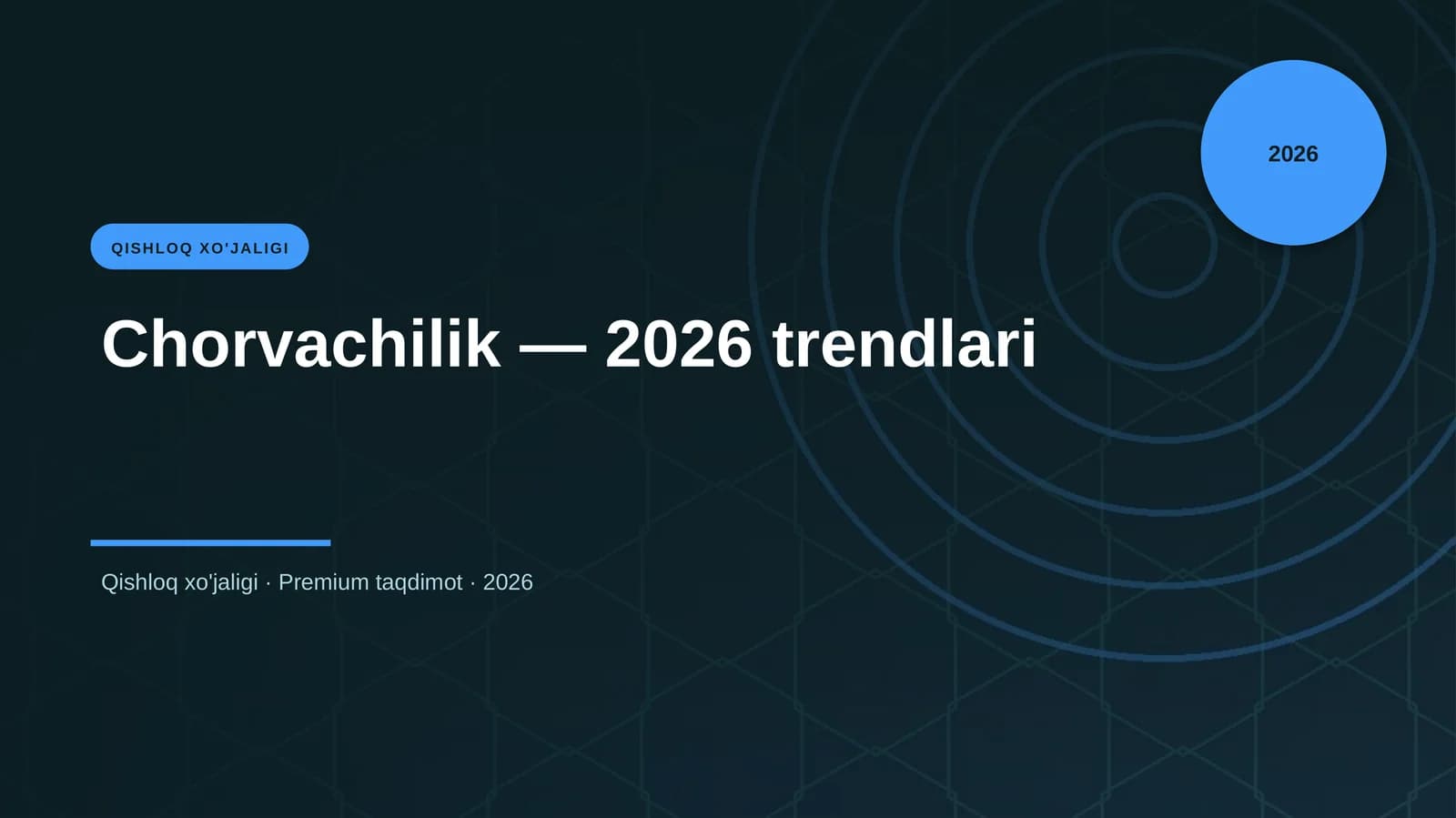 Chorvachilik — 2026 trendlari