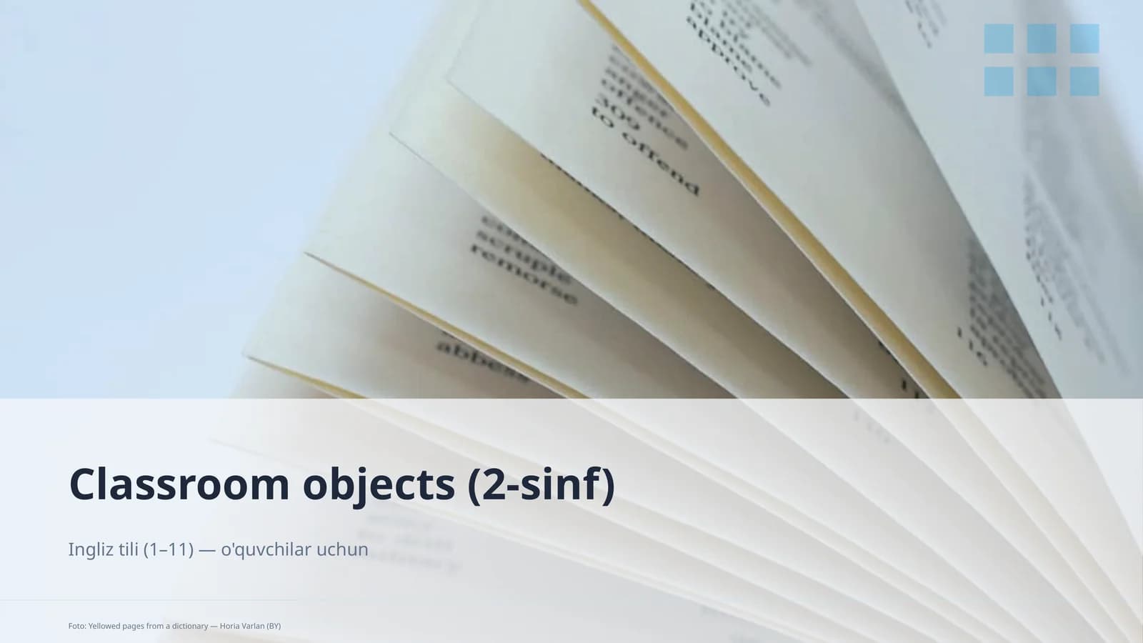 Classroom objects (2-sinf)