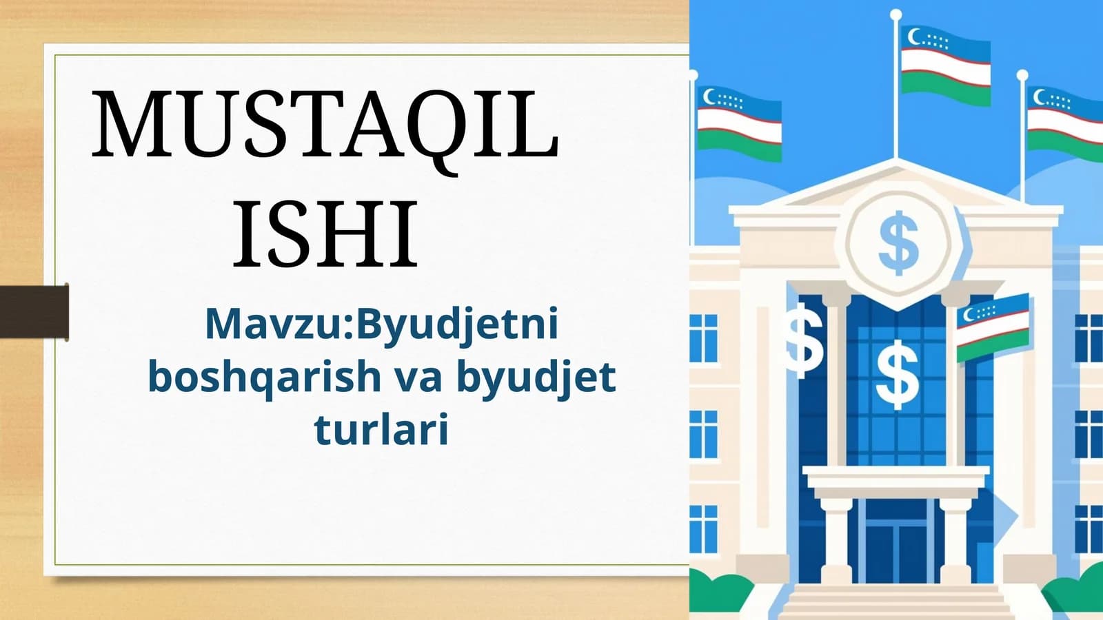 Byudjetniboshqarish va byudjet turlari