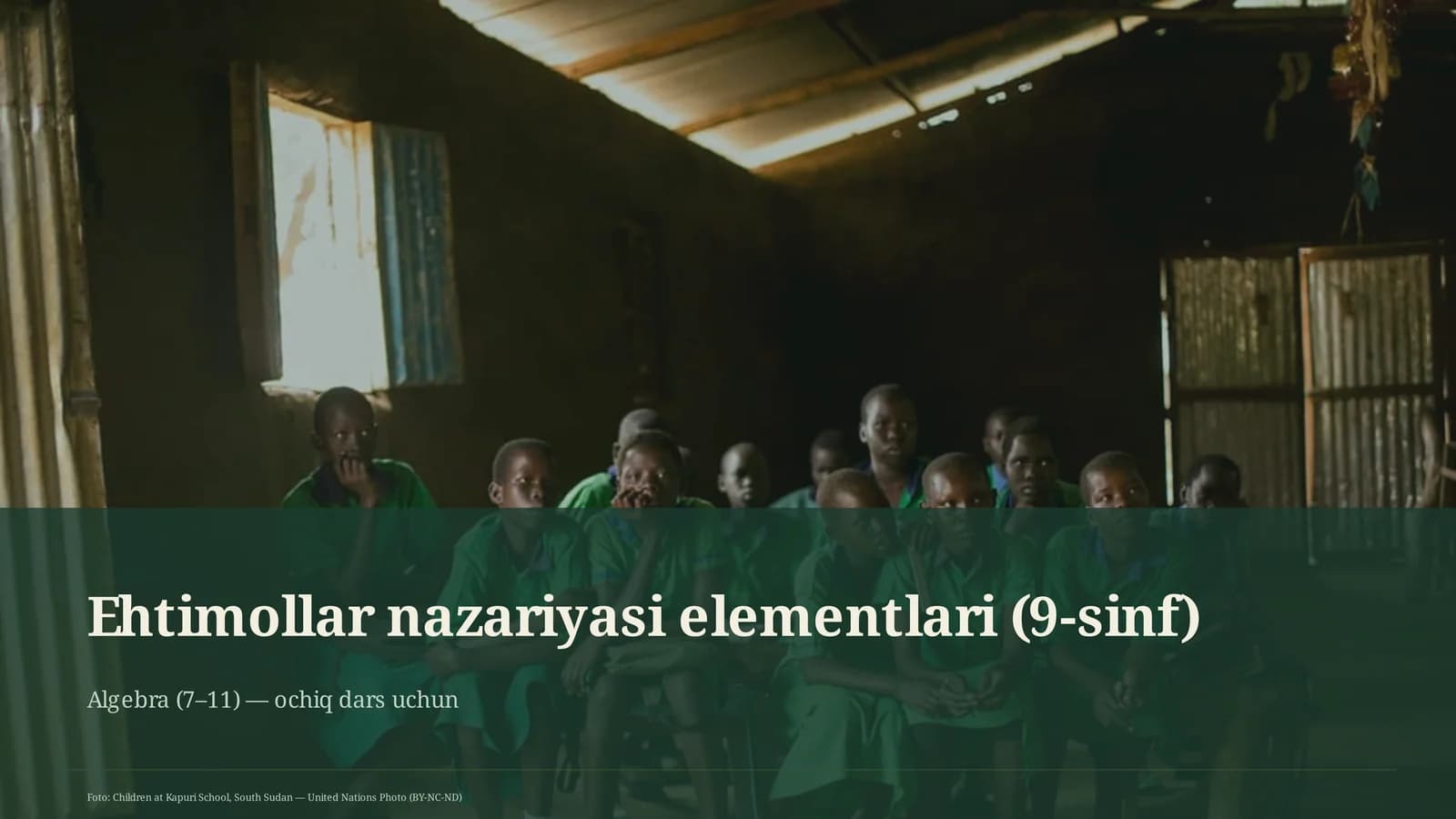 Ehtimollar nazariyasi elementlari (9-sinf)