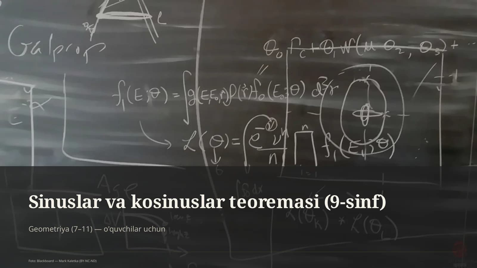 Sinuslar va kosinuslar teoremasi (9-sinf)
