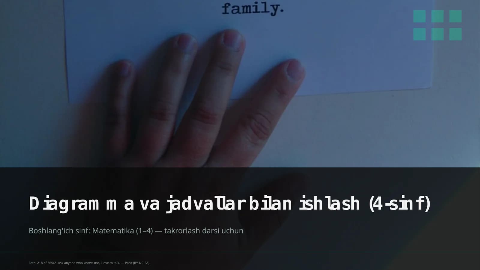 Diagramma va jadvallar bilan ishlash (4-sinf)