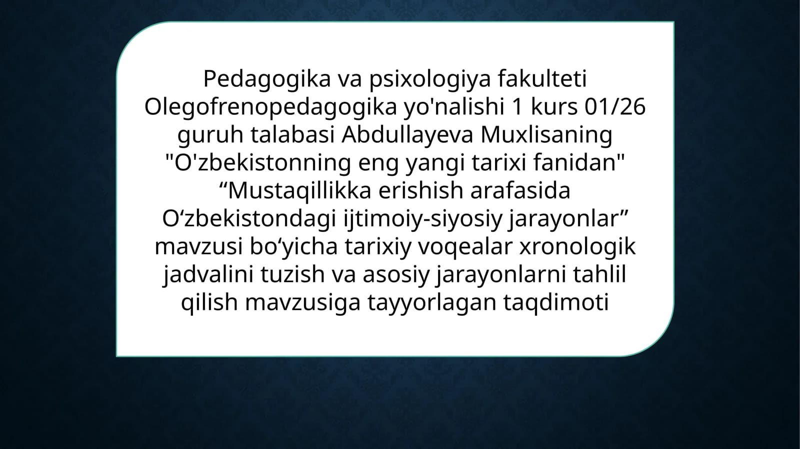 Mustaqillikka erishish arafasida O‘zbekistondagi ijtimoiy-siyosiy jarayonla