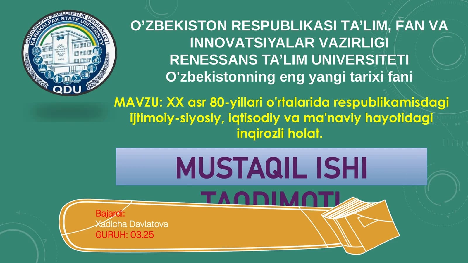 XX asr 80-yillari o'rtalarida respublikamisdagi ijtimoiy-siyosiy, iqtisodiy va ma'naviy hayotidagi inqirozli holat
