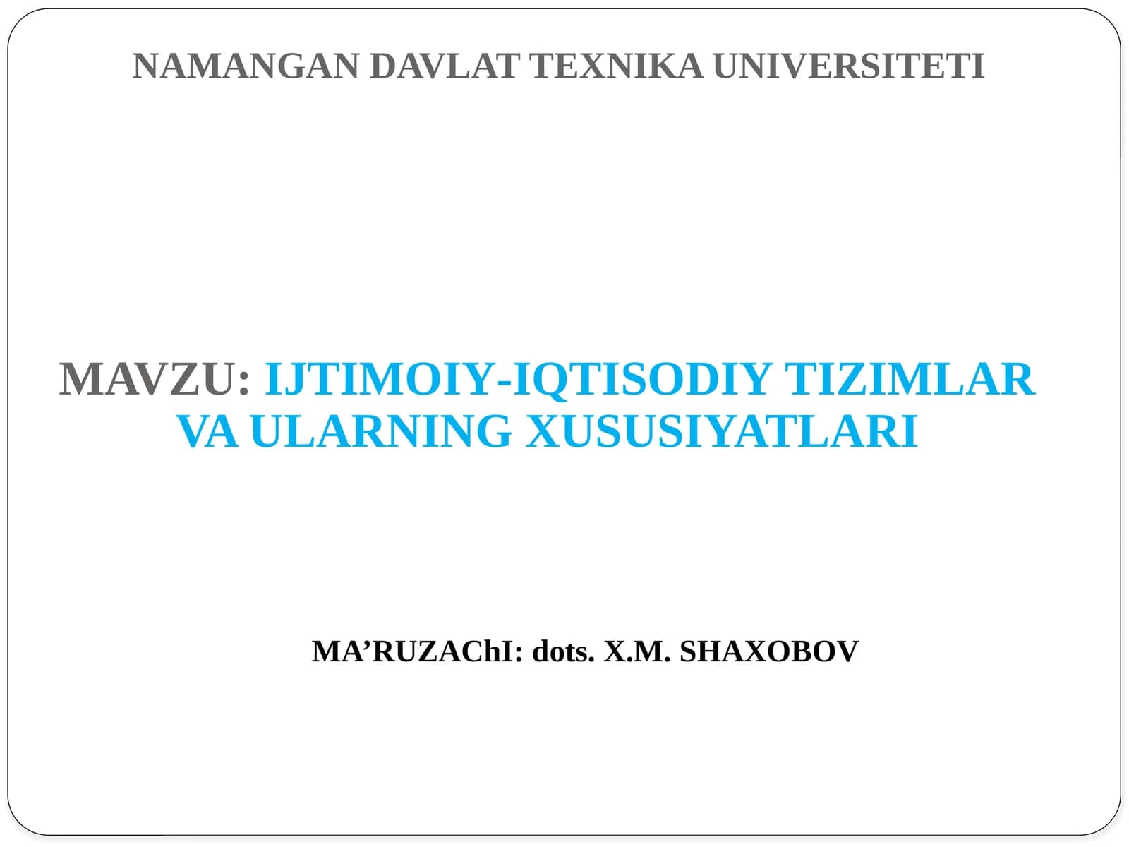 Iqtisodiy munosabatlar