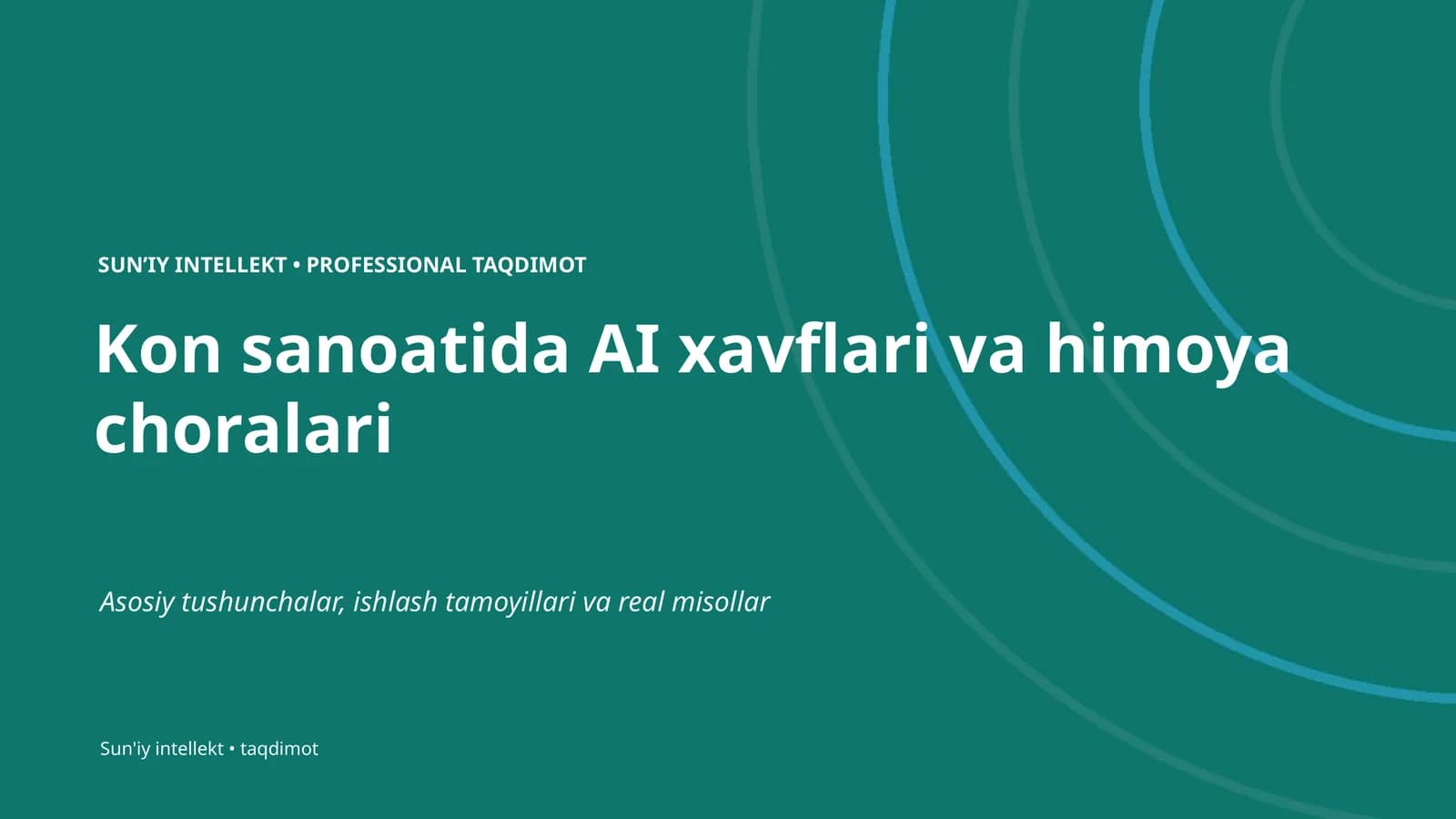 SUNʼIY INTELLEKT • PROFESSIONAL TAQDIMOT