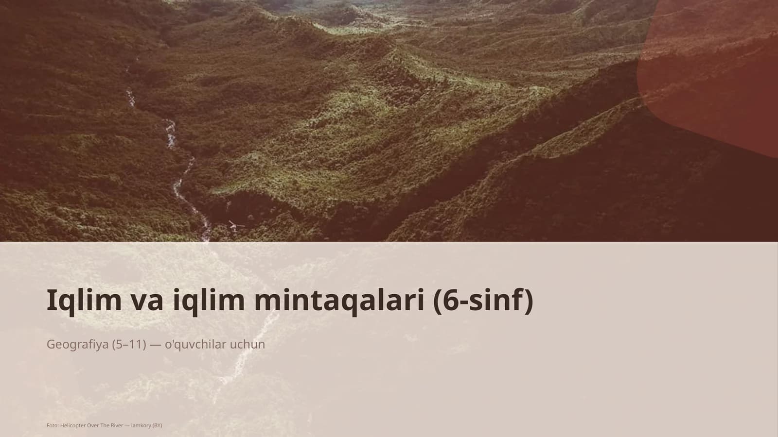Iqlim va iqlim mintaqalari (6-sinf)