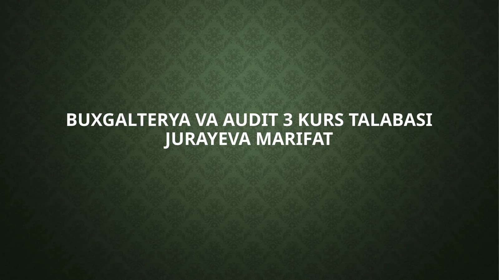 Investitsiyalar hisobi  ✂️