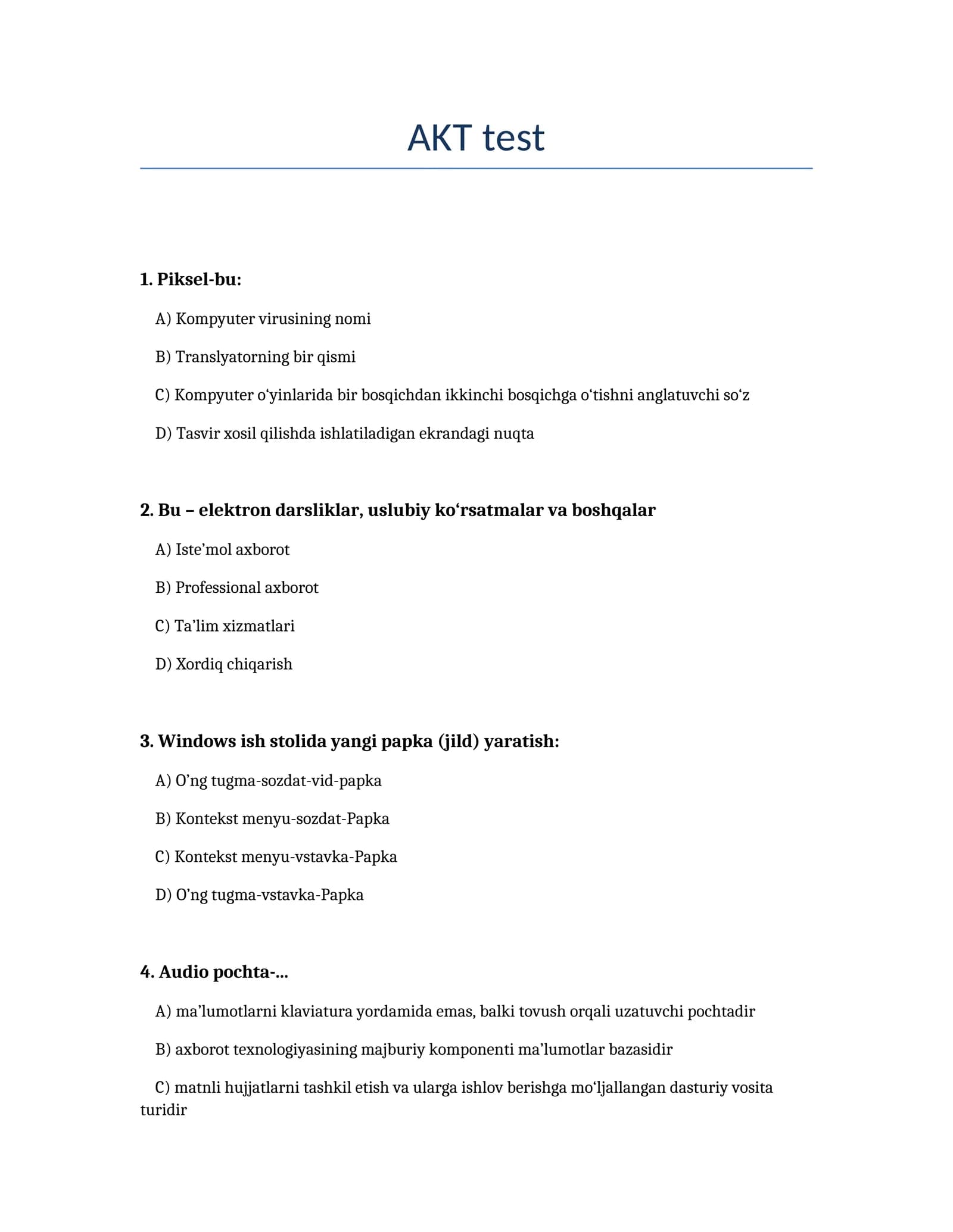 AKT test