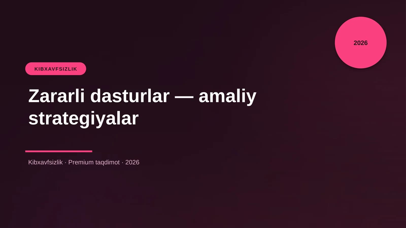 Zararli dasturlar — amaliy strategiyalar