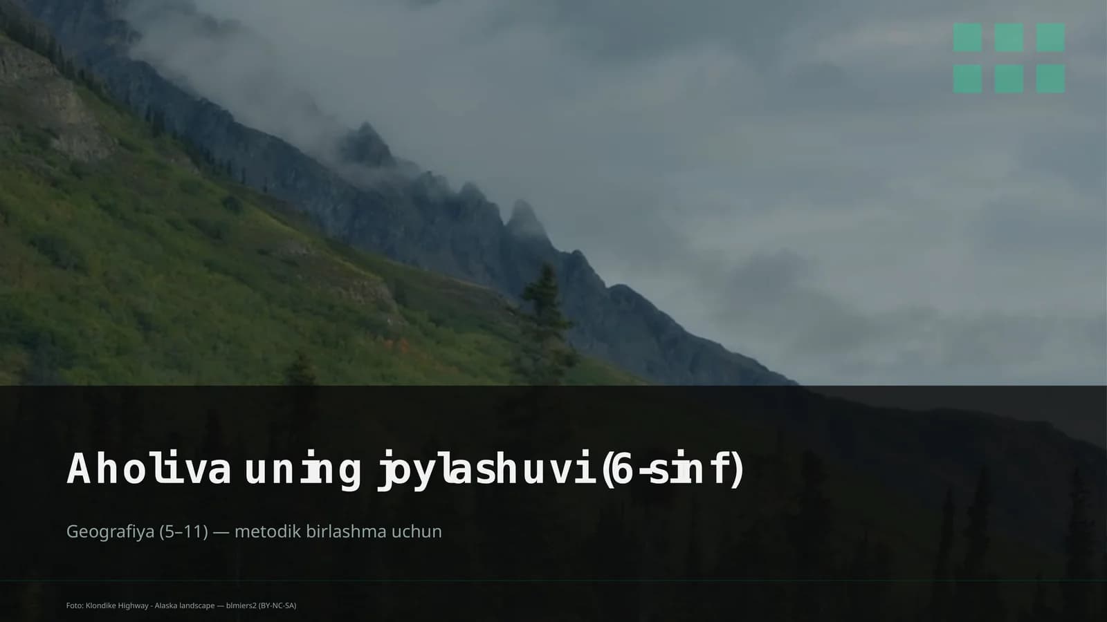 Aholi va uning joylashuvi (6-sinf)