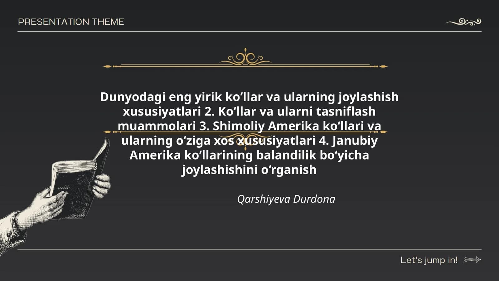 Janubiy Amerika ko‘llarining balandilik bo‘yicha joylashishini o‘rganish