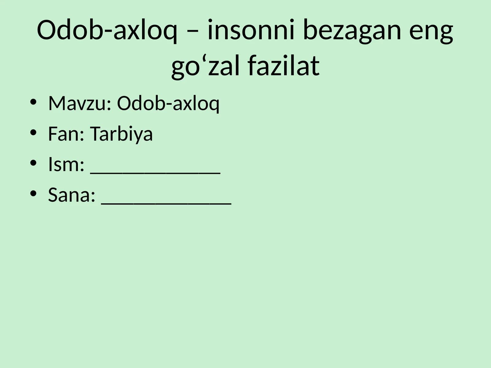 Odob-axloq