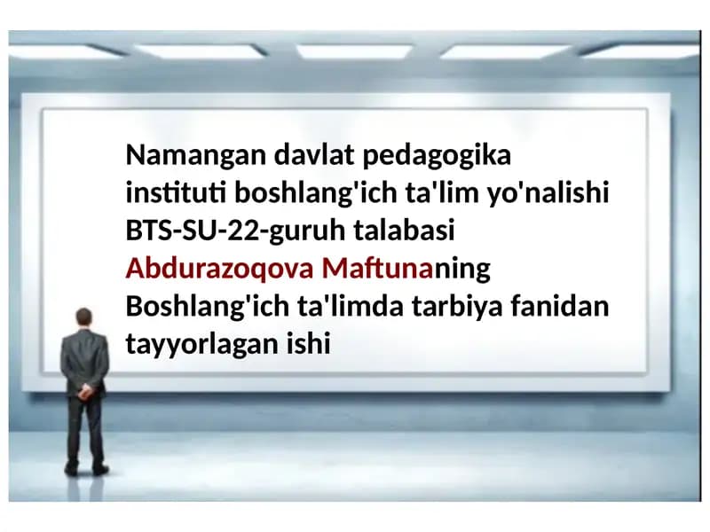 Ota-onalar bilan hamkorlikni yo'lga qo'yishning pedagogik-psixologik shart-sharoitlari