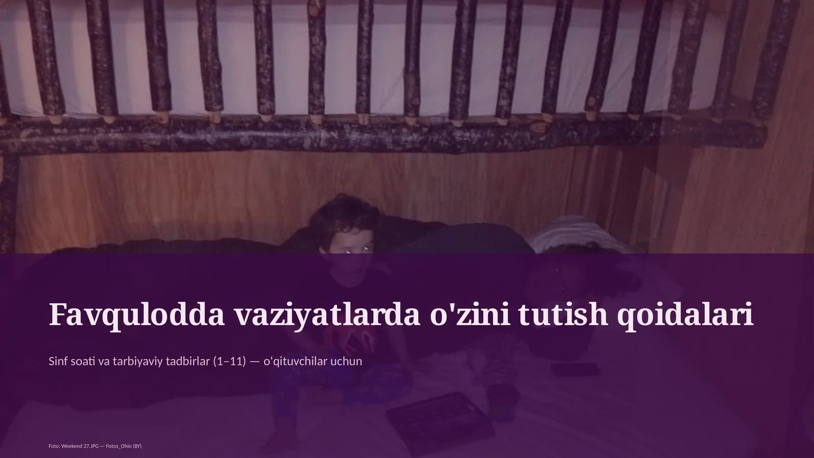 Favqulodda vaziyatlarda o'zini tutish qoidalari
