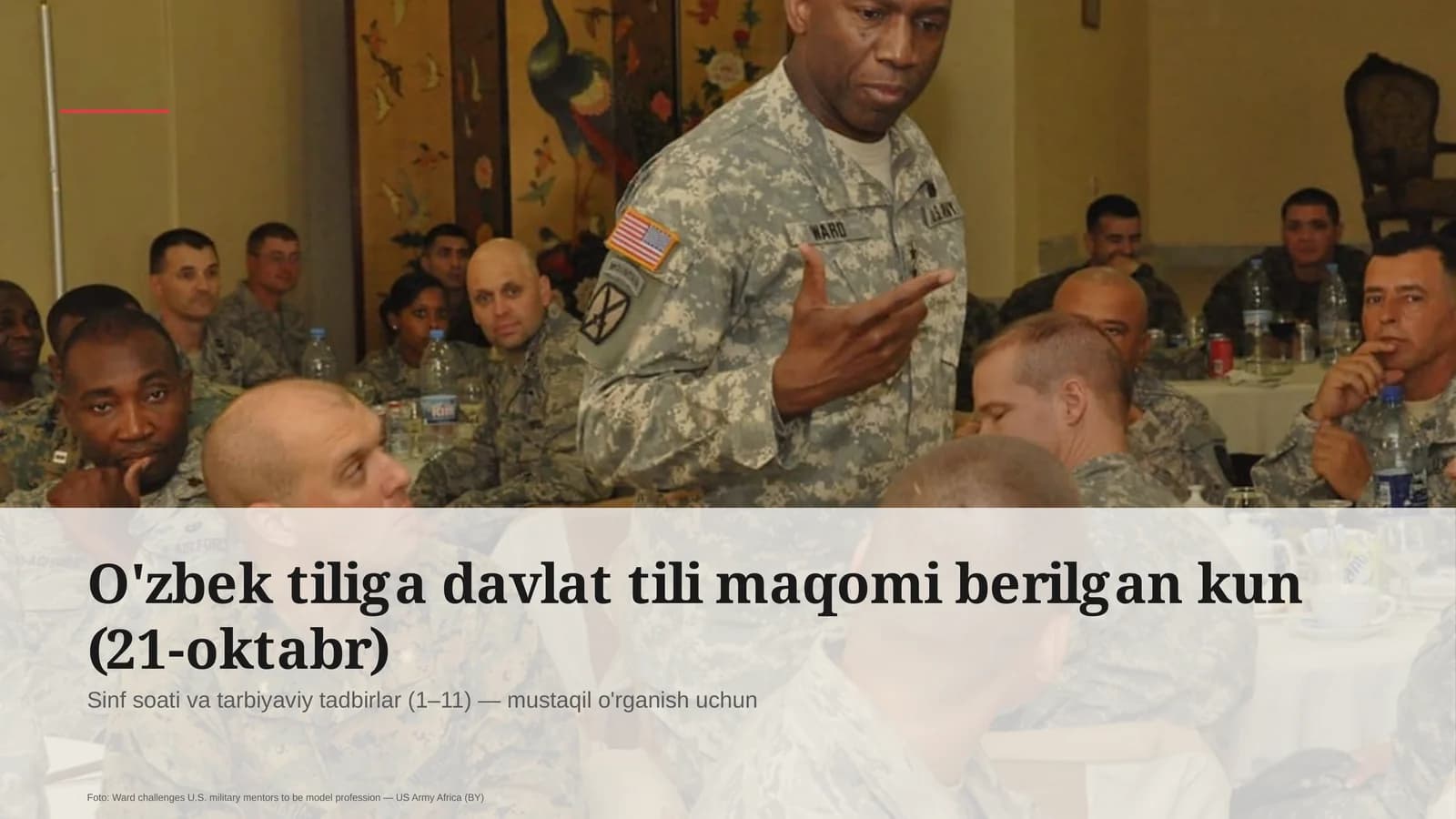 O'zbek tiliga davlat tili maqomi berilgan kun (21-oktabr)