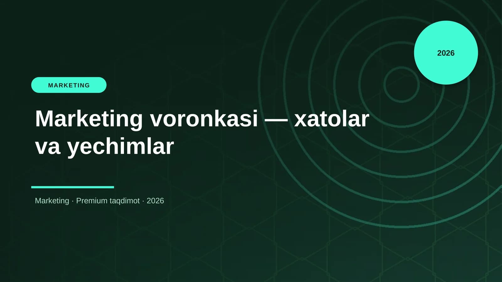 Marketing voronkasi — xatolar va yechimlar