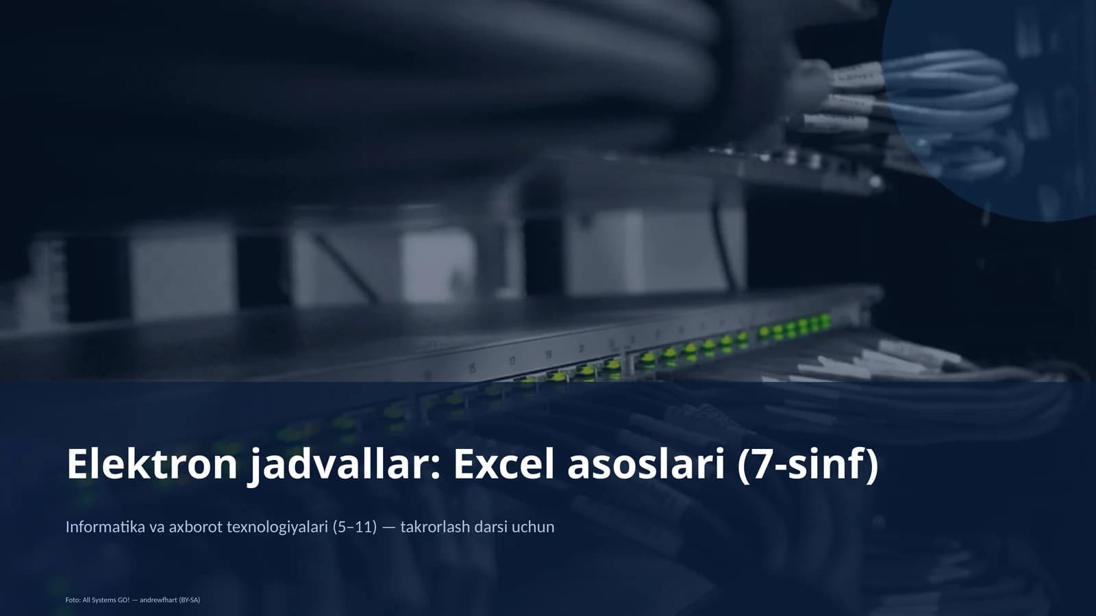 Elektron jadvallar: Excel asoslari (7-sinf)