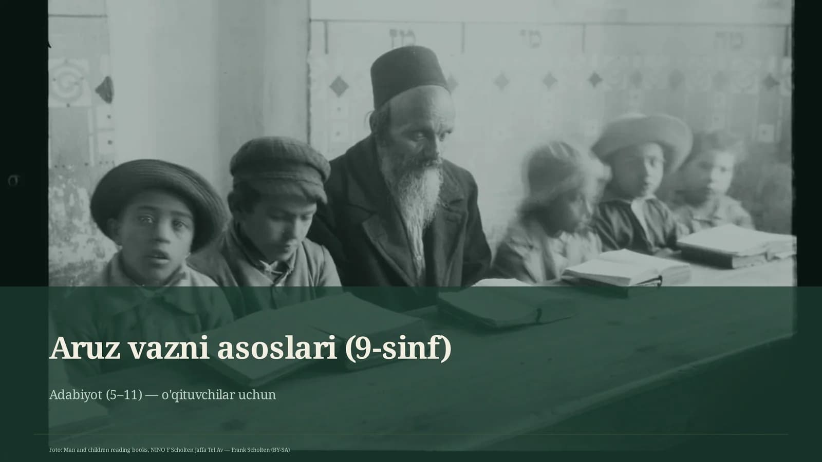 Aruz vazni asoslari (9-sinf)