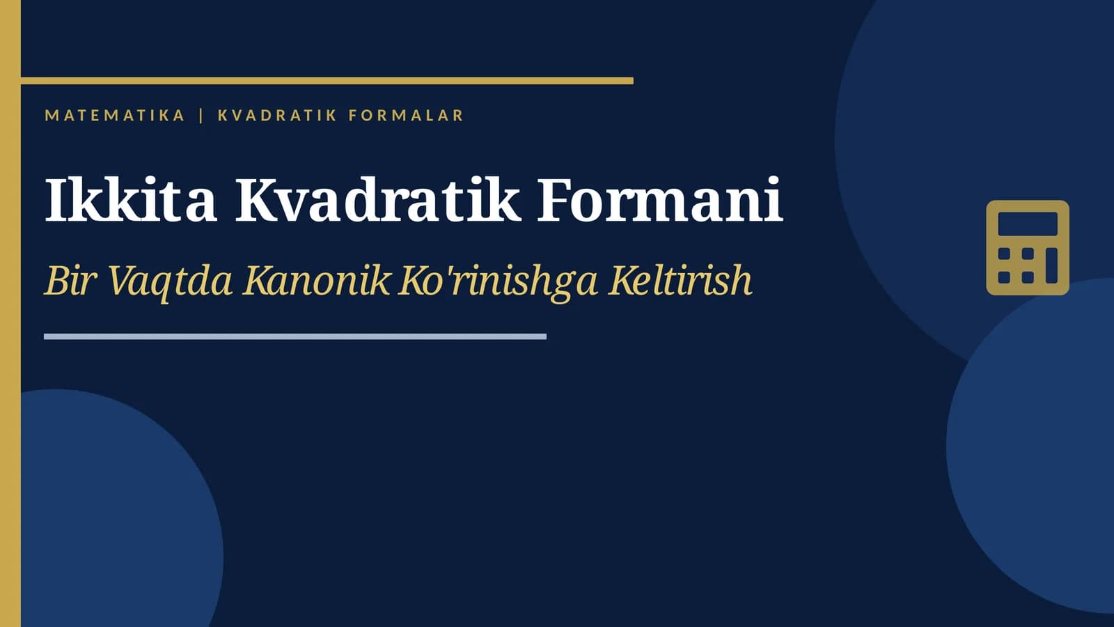 Kvadratik Formalar