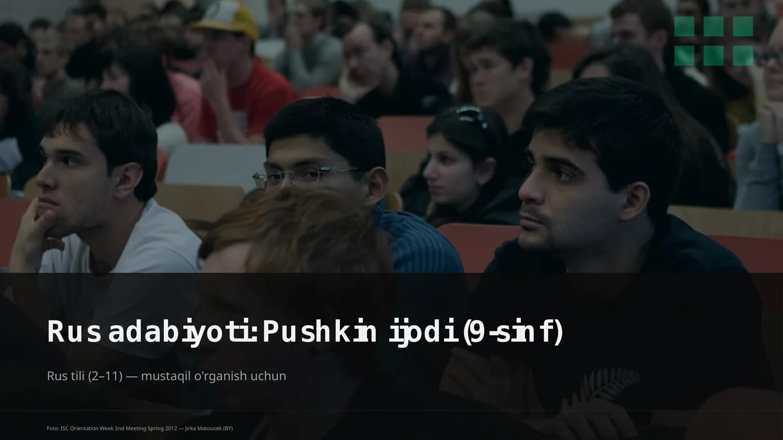Rus adabiyoti: Pushkin ijodi (9-sinf)