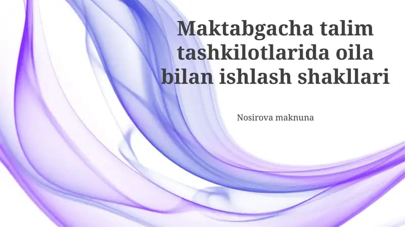 Oilaga ta'lim-tarbiya berishda hamkorlik