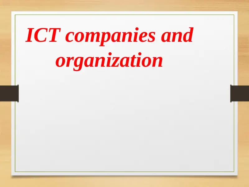 Integrated Control Technology (ICT)